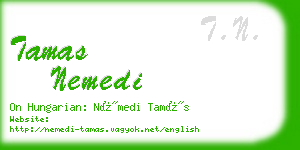 tamas nemedi business card